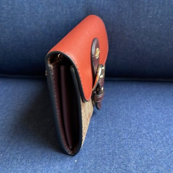 Coach Kleo Wallet In Signature Canvas Khaki Multi - Picture 15 of 16